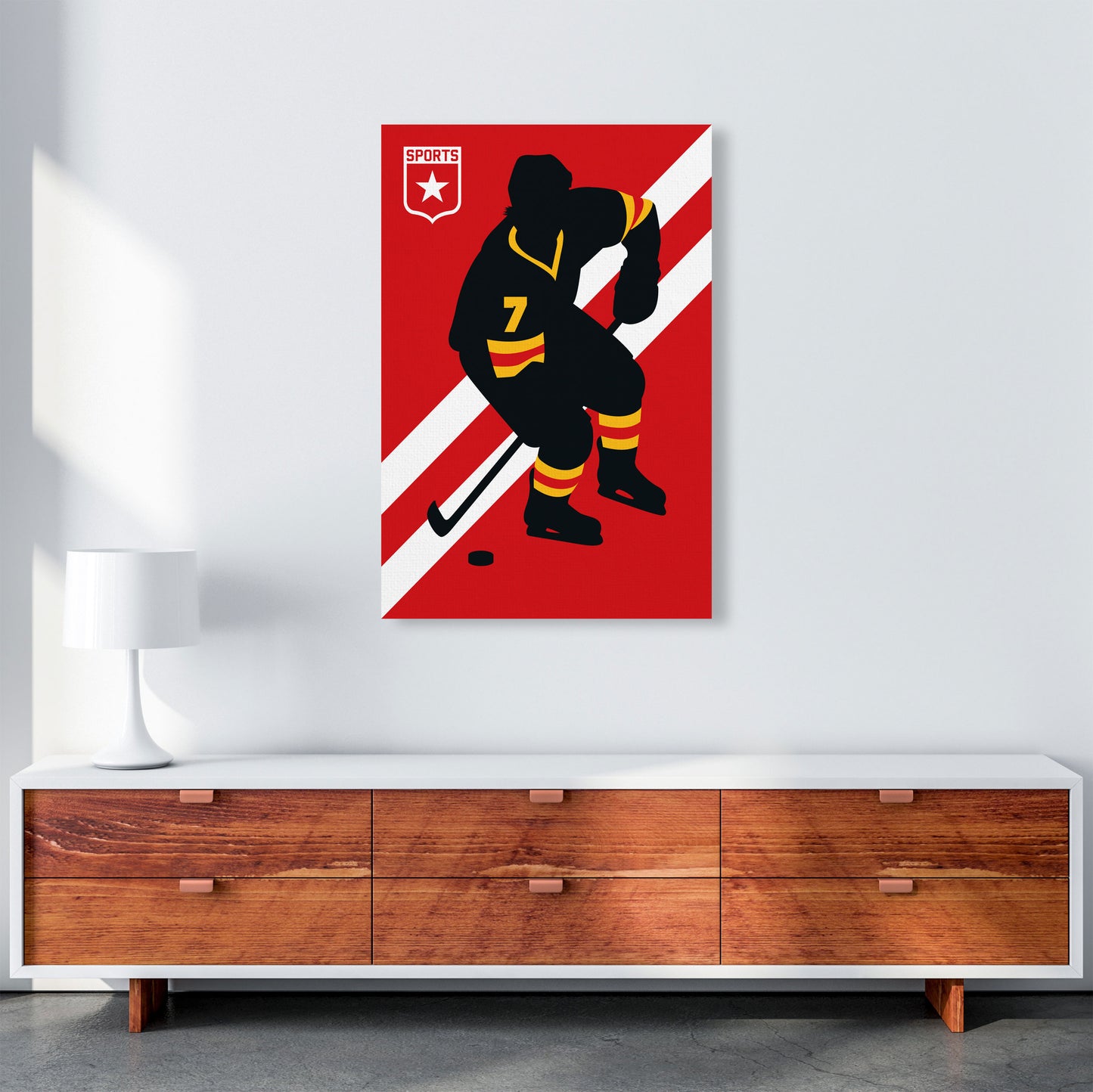 Icehockey Art Print by Bo Lundberg A1 Canvas