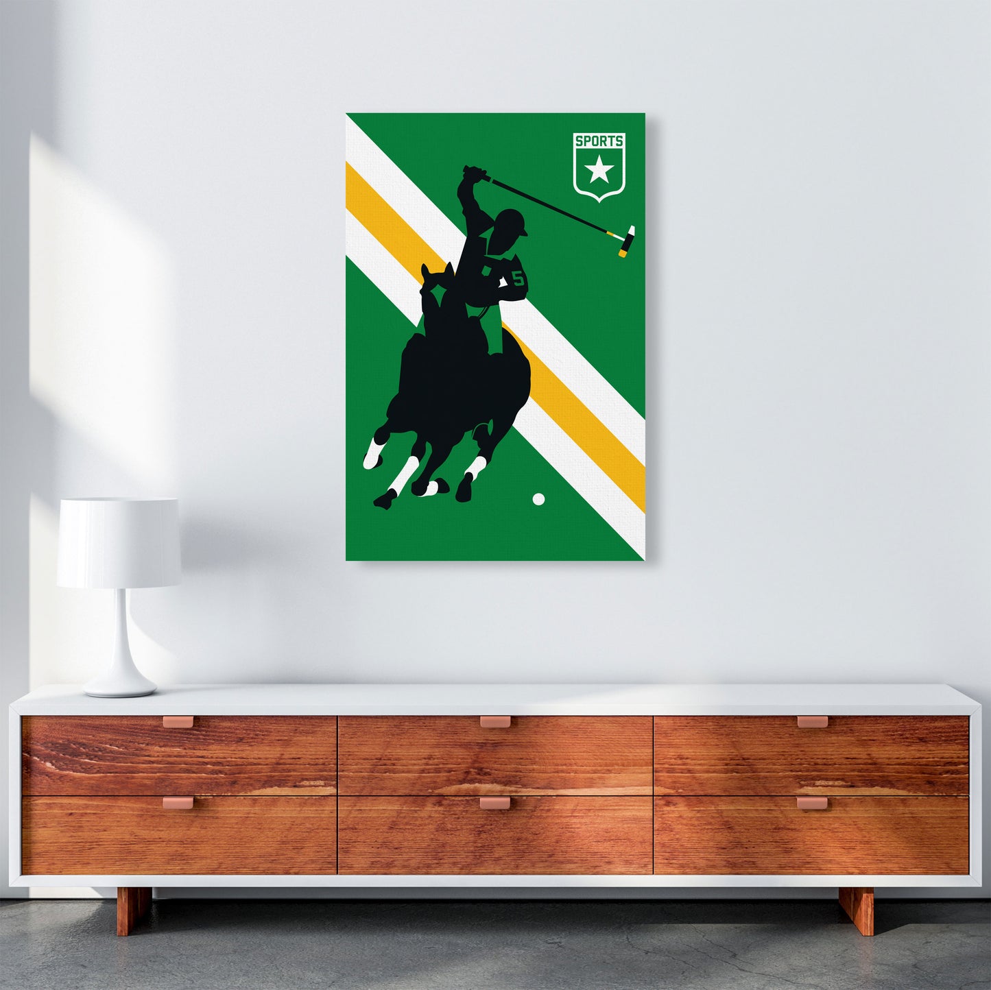 Polo Art Print by Bo Lundberg A1 Canvas