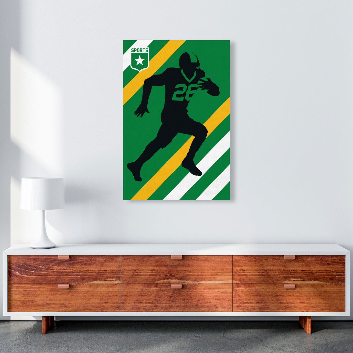American Football Art Print by Bo Lundberg A1 Canvas