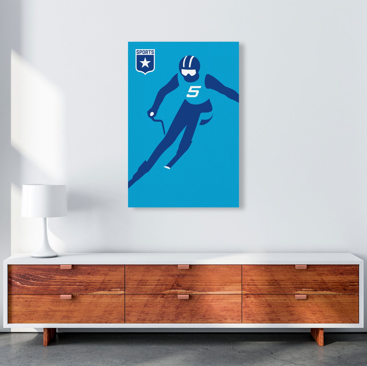 Slalom Art Print by Bo Lundberg A1 Canvas