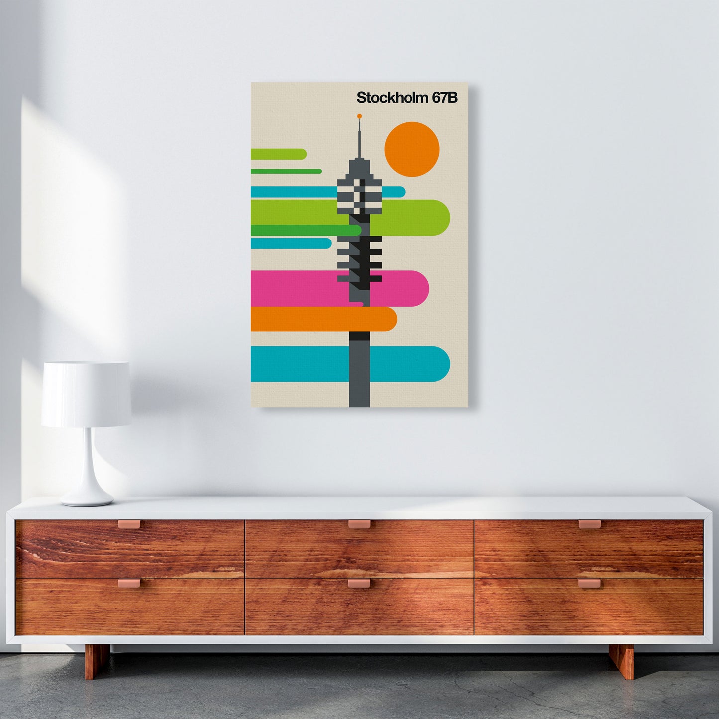 Stockholm 67B Art Print by Bo Lundberg A1 Canvas