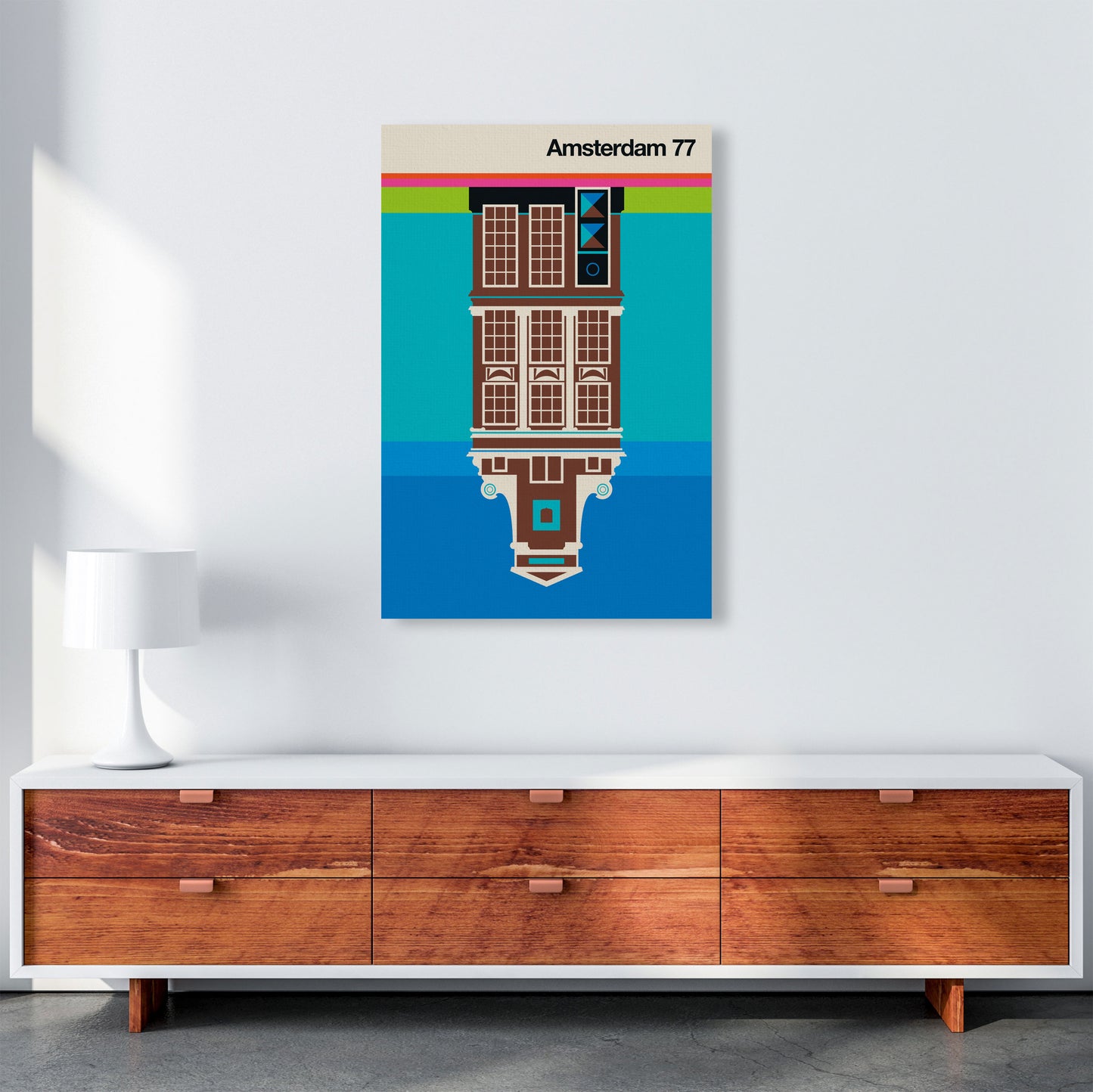 Amsterdam 77 Art Print by Bo Lundberg A1 Canvas