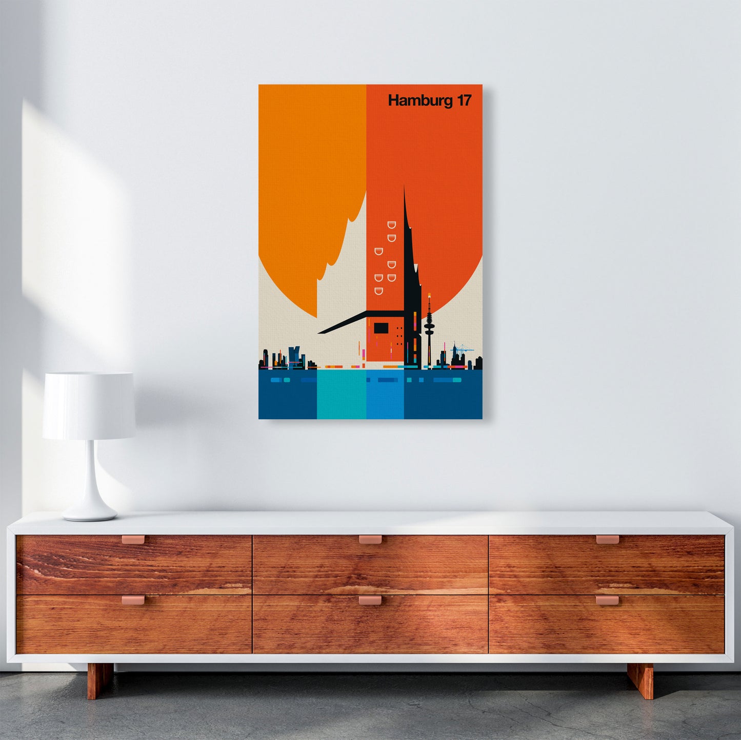 Hamburg 17 Art Print by Bo Lundberg A1 Canvas