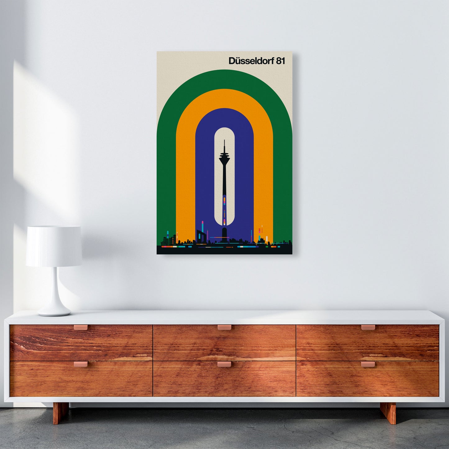 Düsseldorf 81 Art Print by Bo Lundberg A1 Canvas