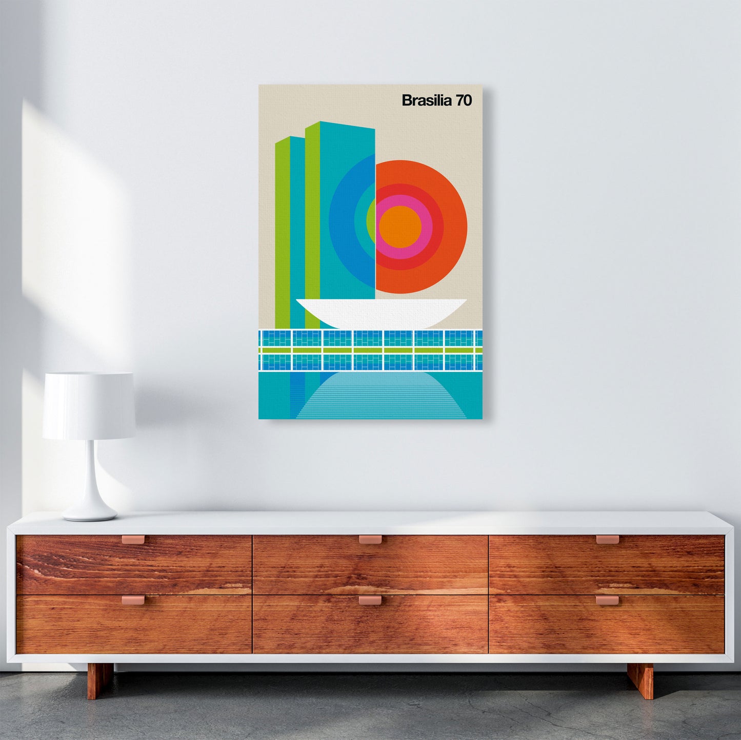 Brasilia 70 Art Print by Bo Lundberg A1 Canvas