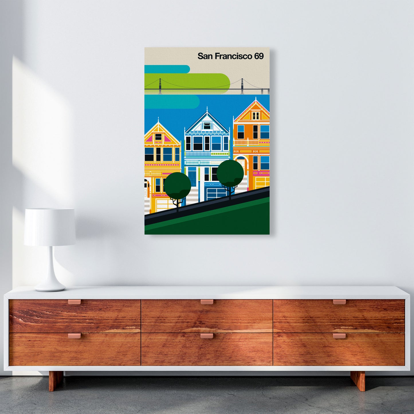 San Francisco 69 Art Print by Bo Lundberg A1 Canvas