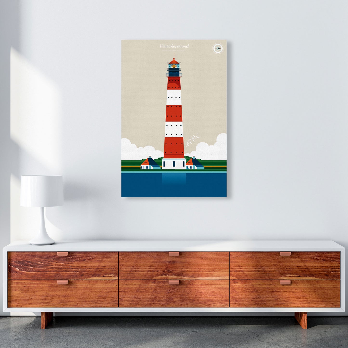 Westerheversand Art Print by Bo Lundberg A1 Canvas