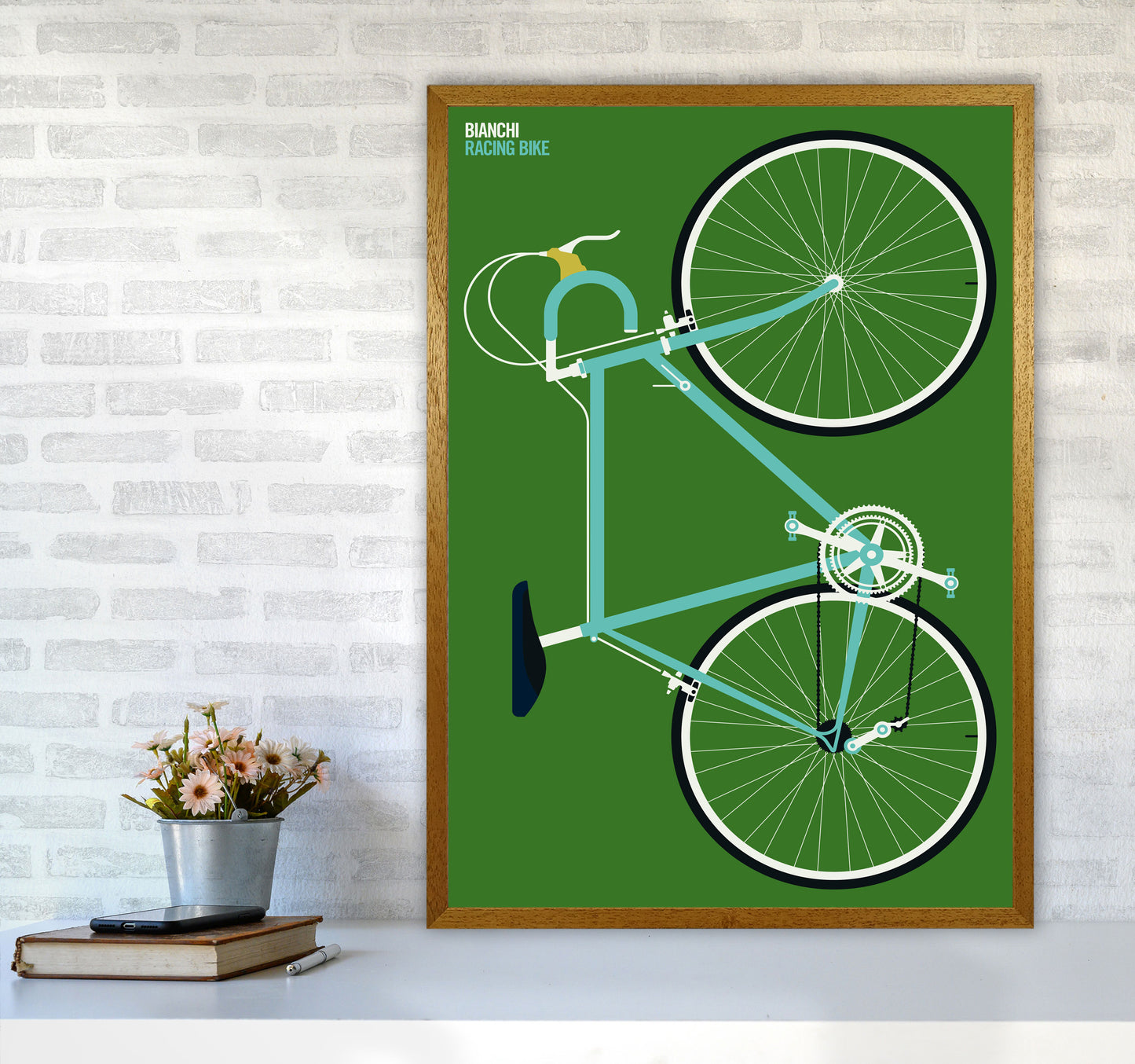 Icons Bianchi Full Art Print by Bo Lundberg A1 Print Only