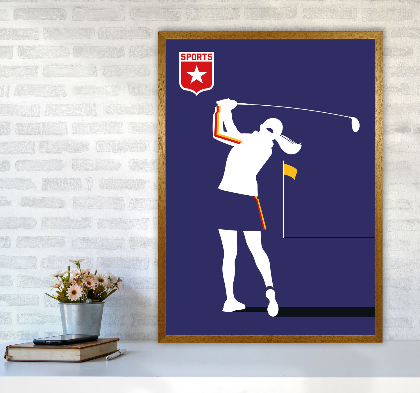 Golf Blue Art Print by Bo Lundberg A1 Print Only