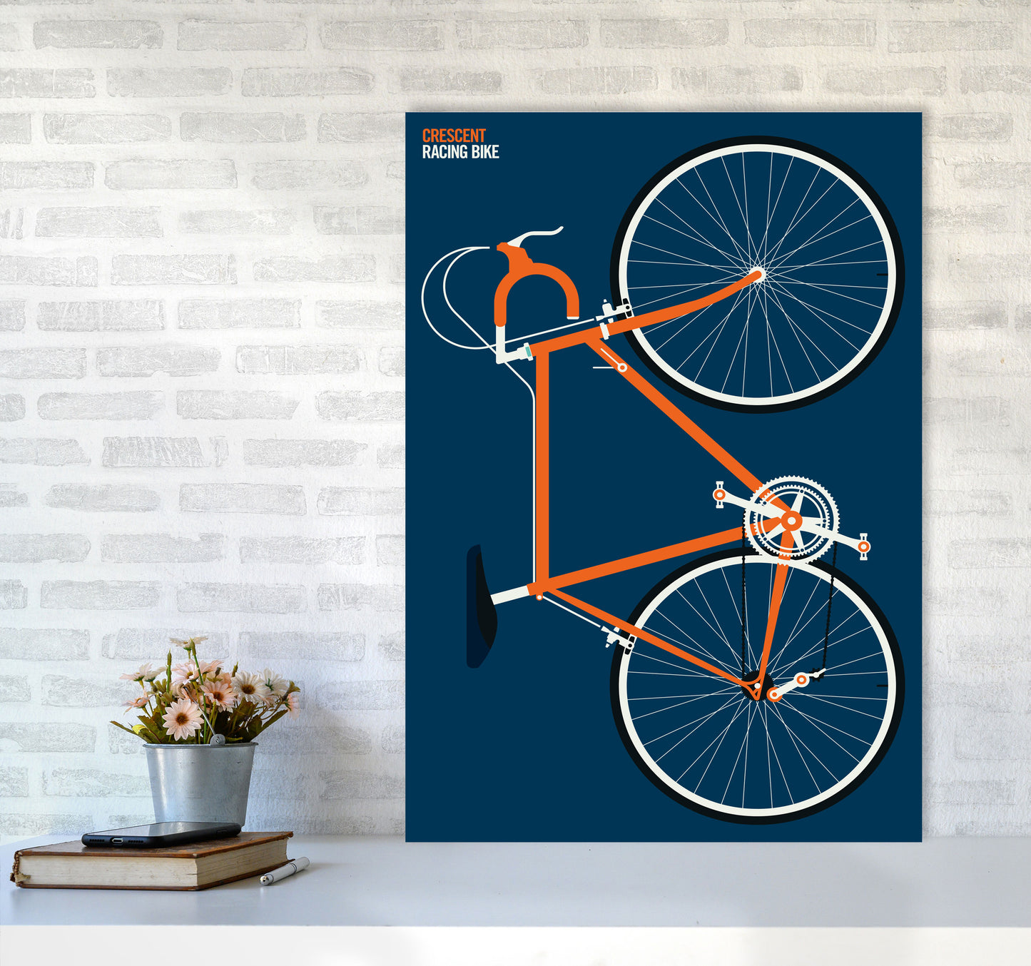 Icons Cresecent Full Art Print by Bo Lundberg A1 Black Frame