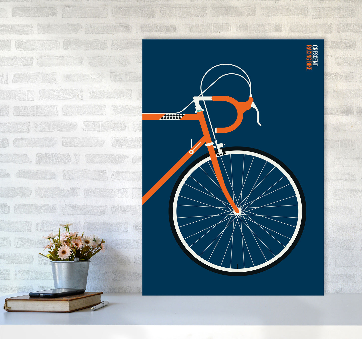 Icons Crescent Front Art Print by Bo Lundberg A1 Black Frame