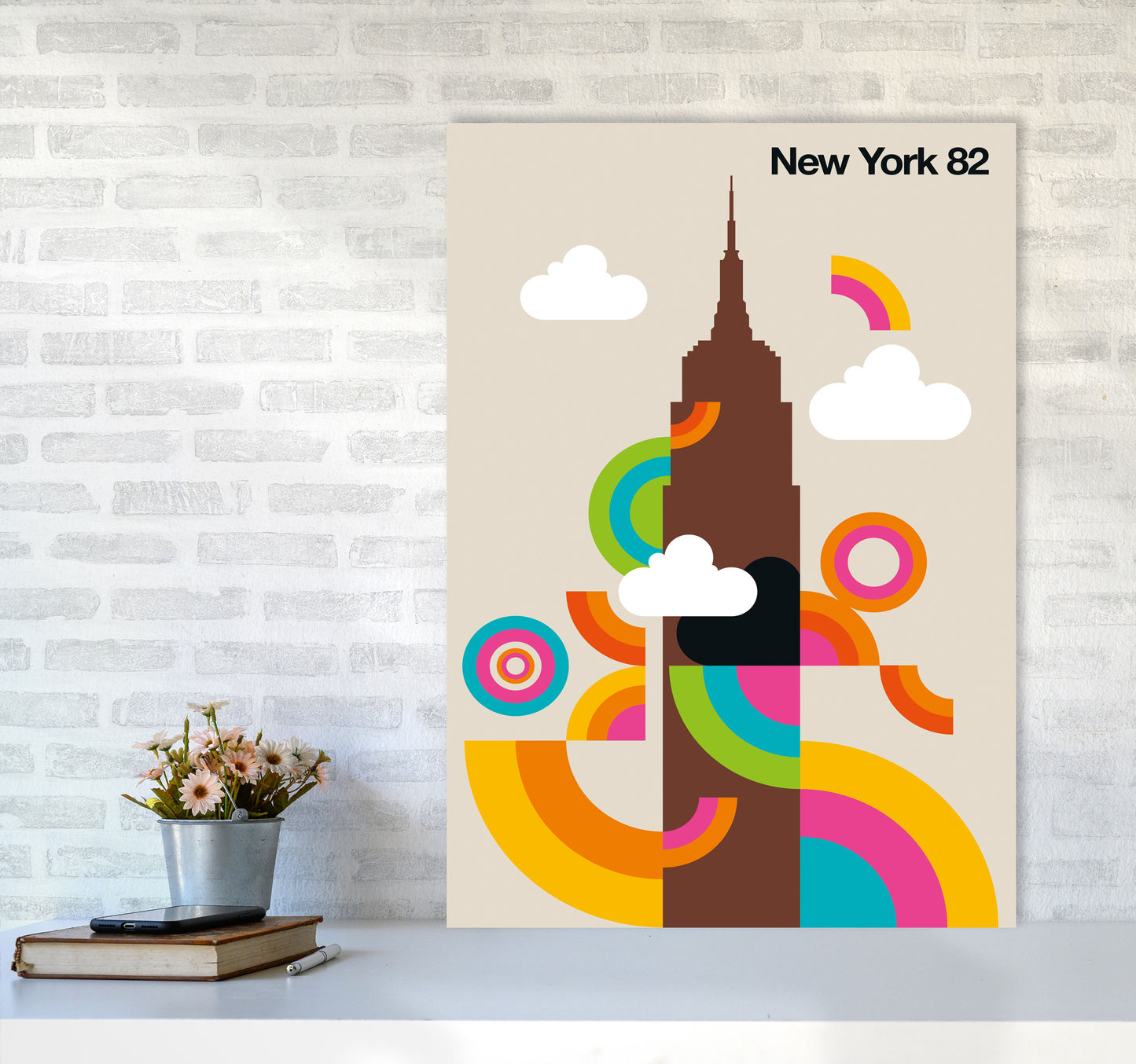 New York 82 Art Print by Bo Lundberg A1 Black Frame