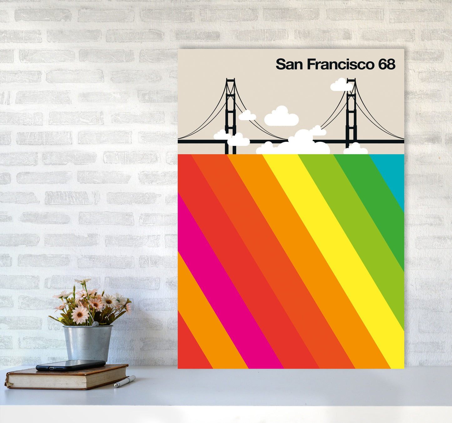San Francisco 68 Art Print by Bo Lundberg A1 Black Frame