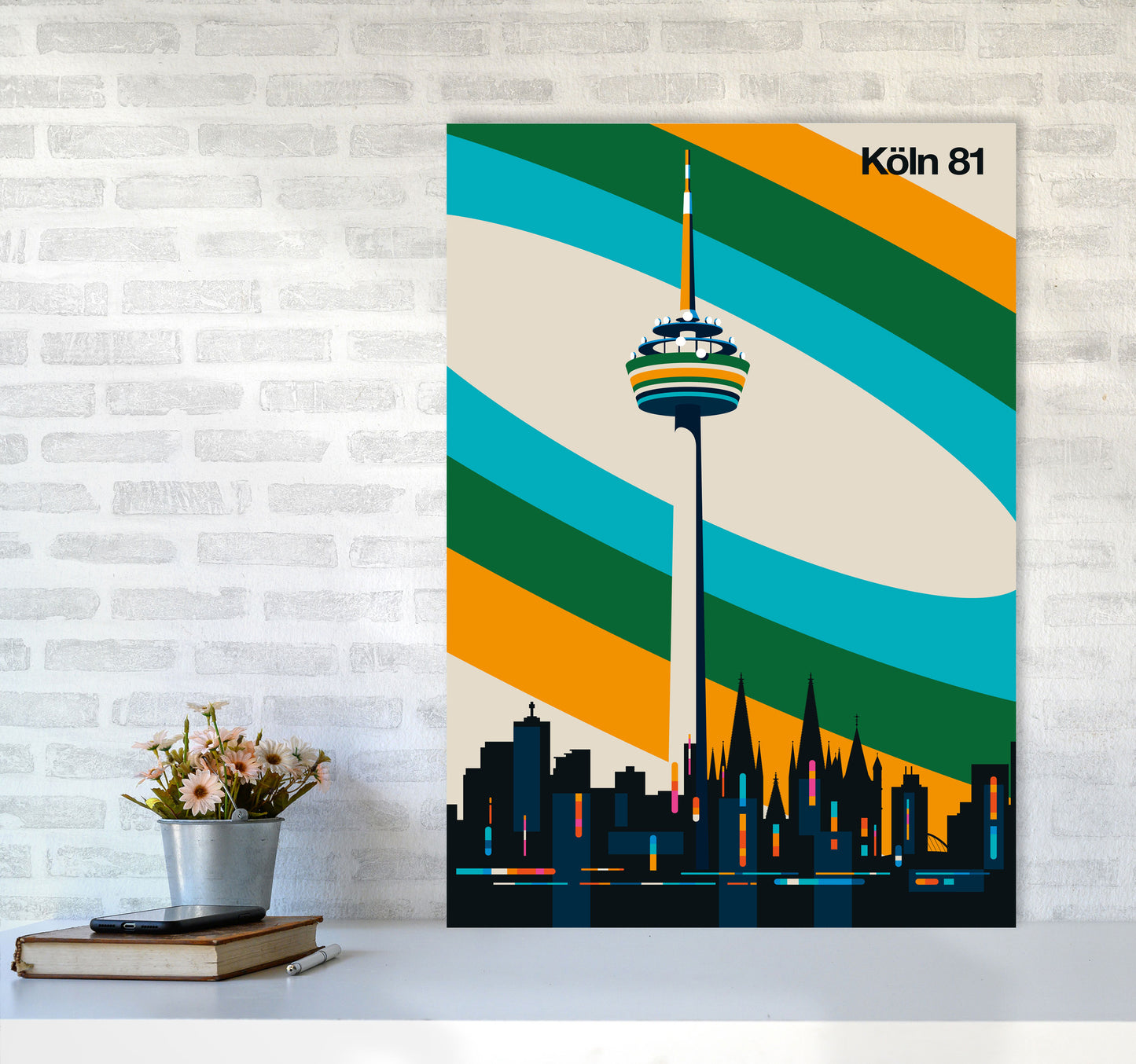 Köln 81 Art Print by Bo Lundberg A1 Black Frame
