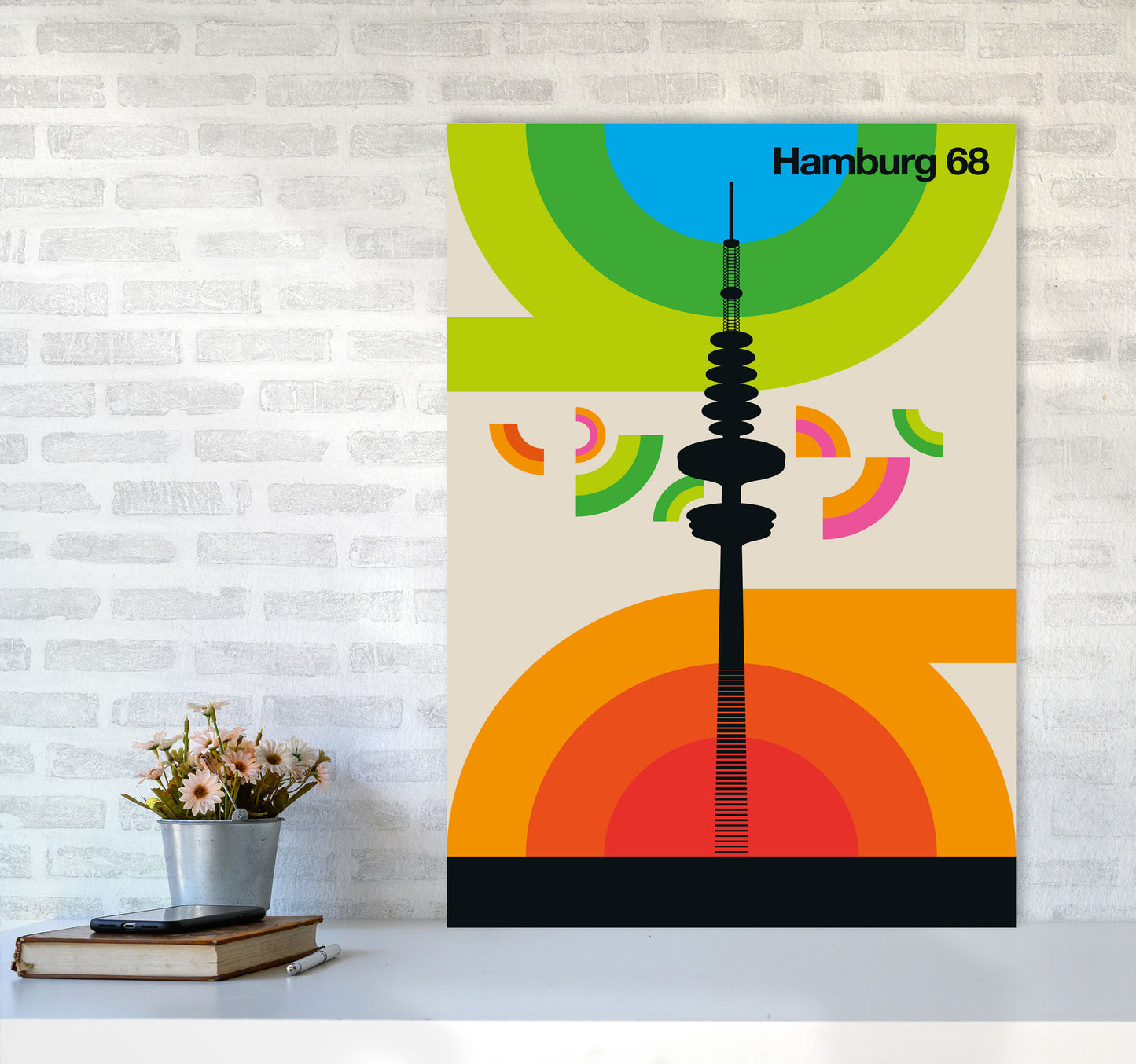 Hamburg 68 Art Print by Bo Lundberg A1 Black Frame