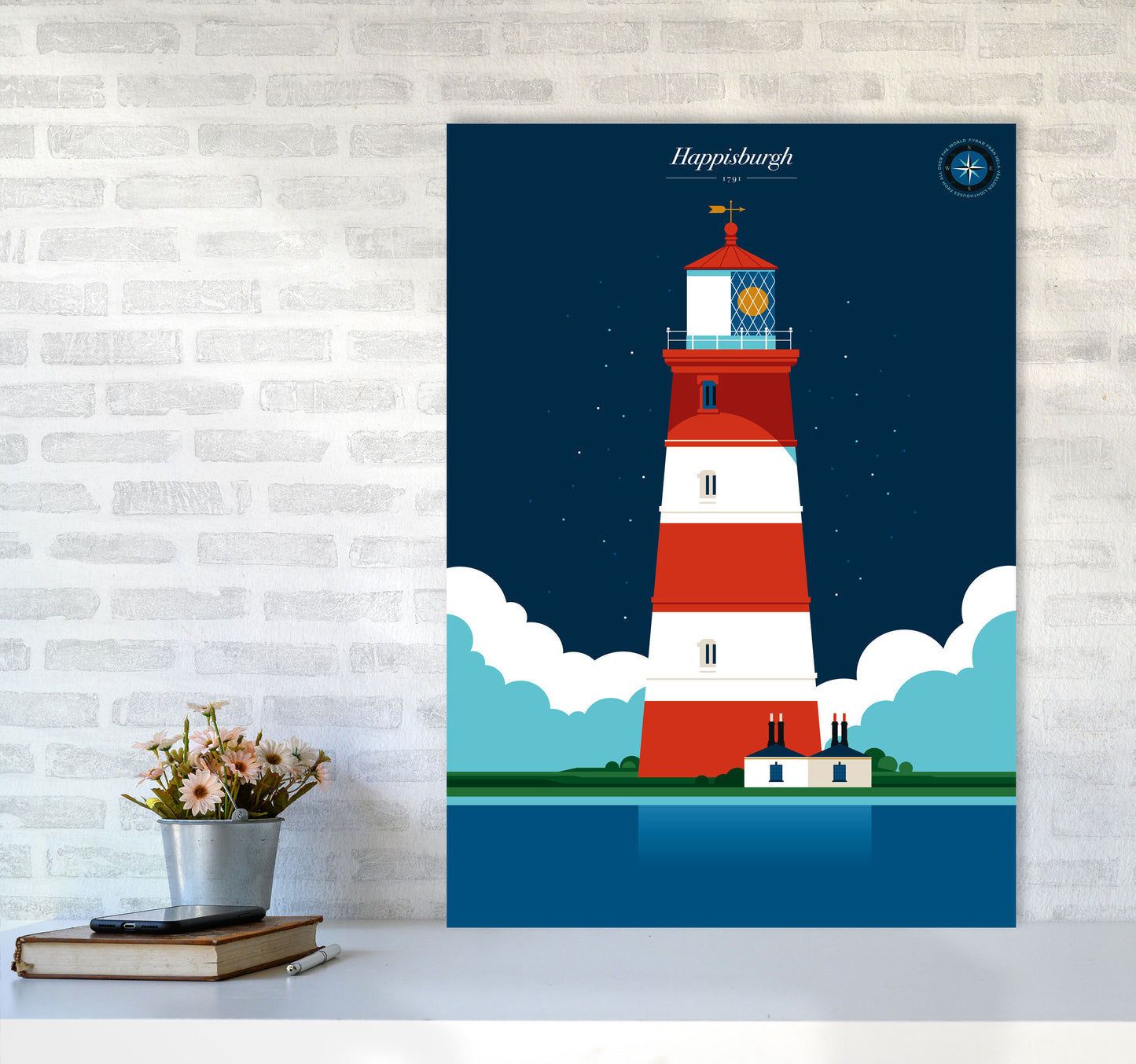 Happisburgh Art Print by Bo Lundberg A1 Black Frame