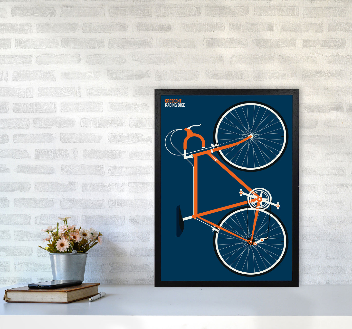 Icons Cresecent Full Art Print by Bo Lundberg A2 White Frame