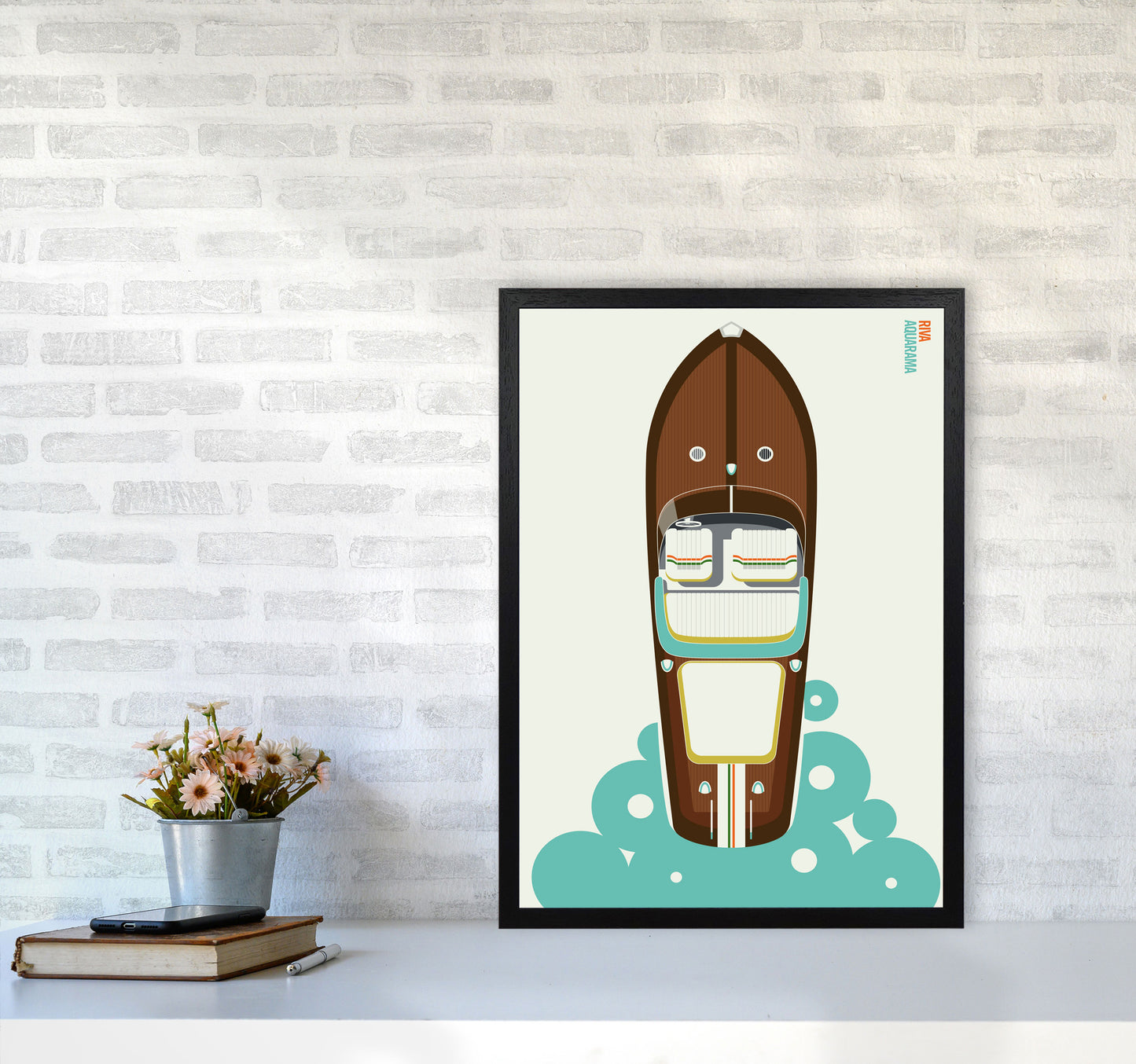 Icons Riva Art Print by Bo Lundberg A2 White Frame