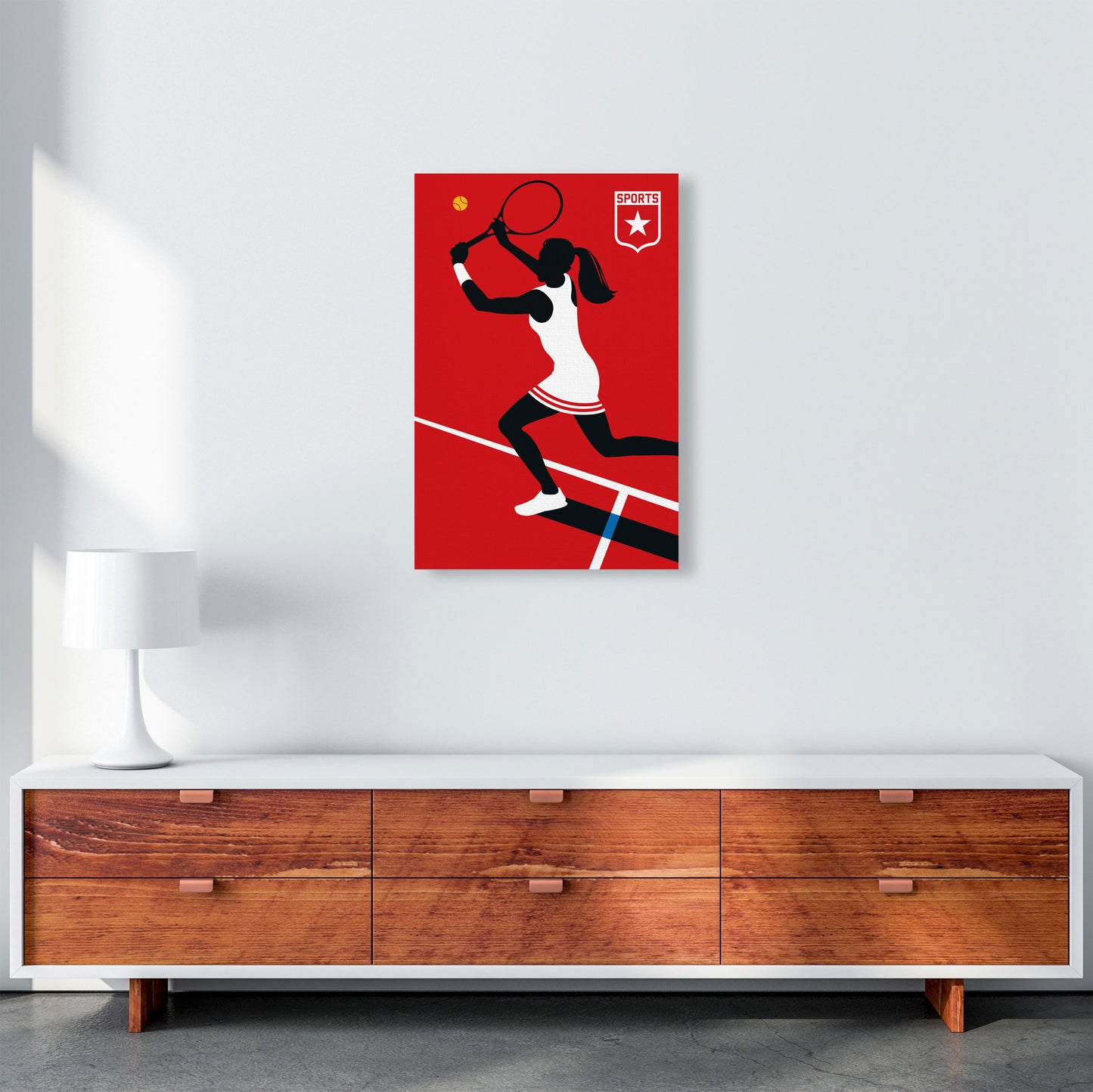 Tennis Art Print by Bo Lundberg A2 Canvas