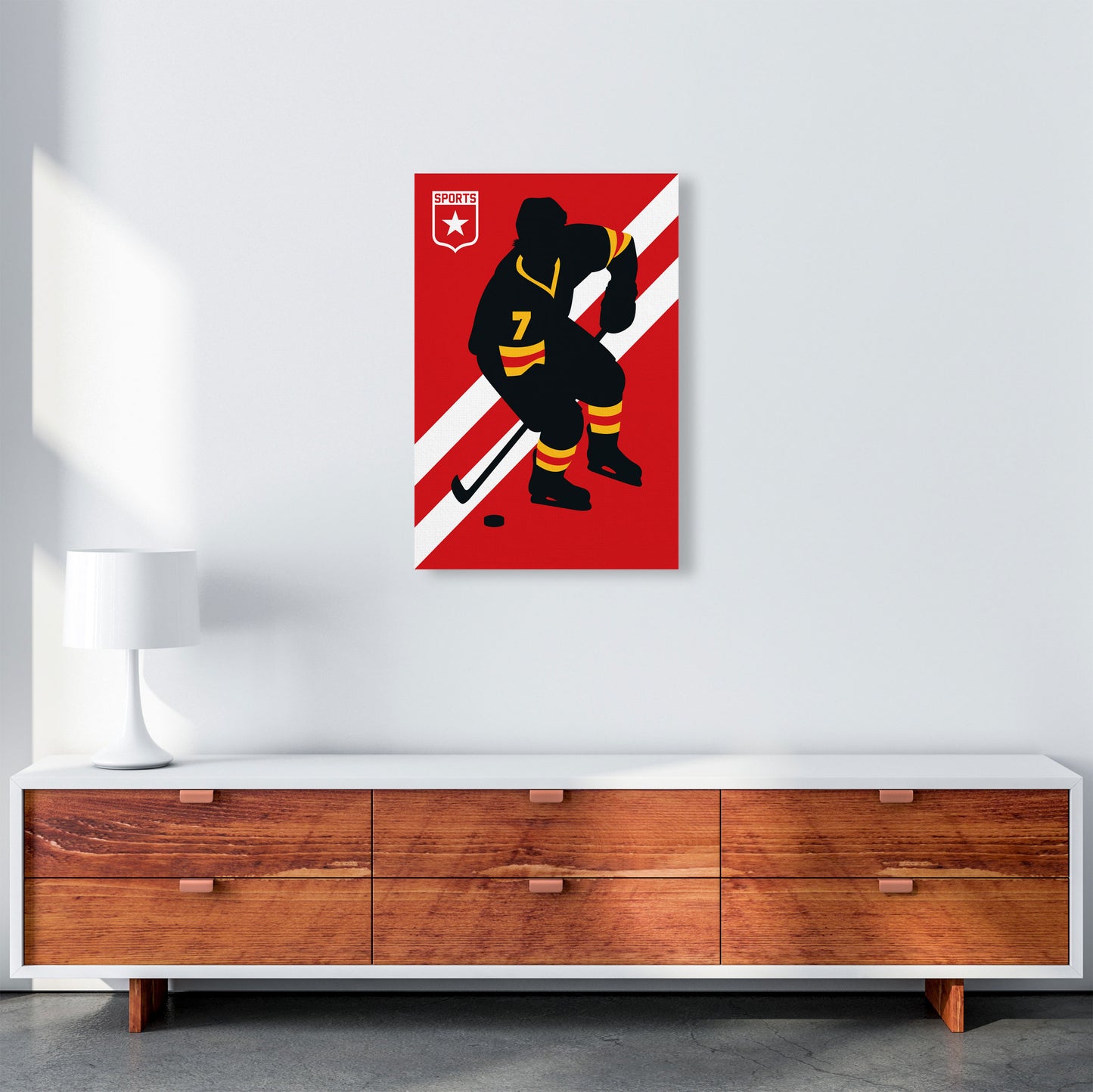 Icehockey Art Print by Bo Lundberg A2 Canvas