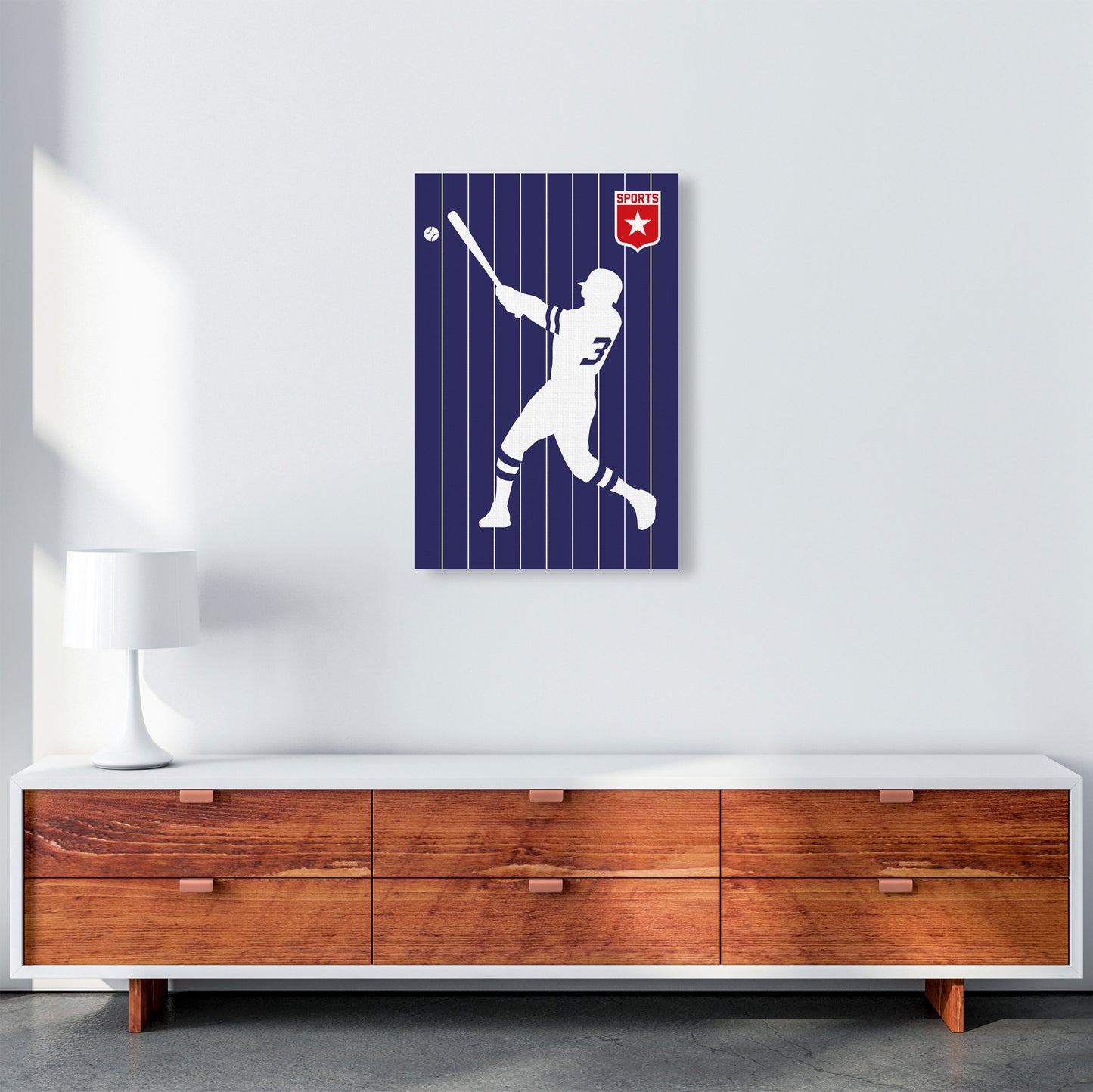 Baseball Art Print by Bo Lundberg A2 Canvas