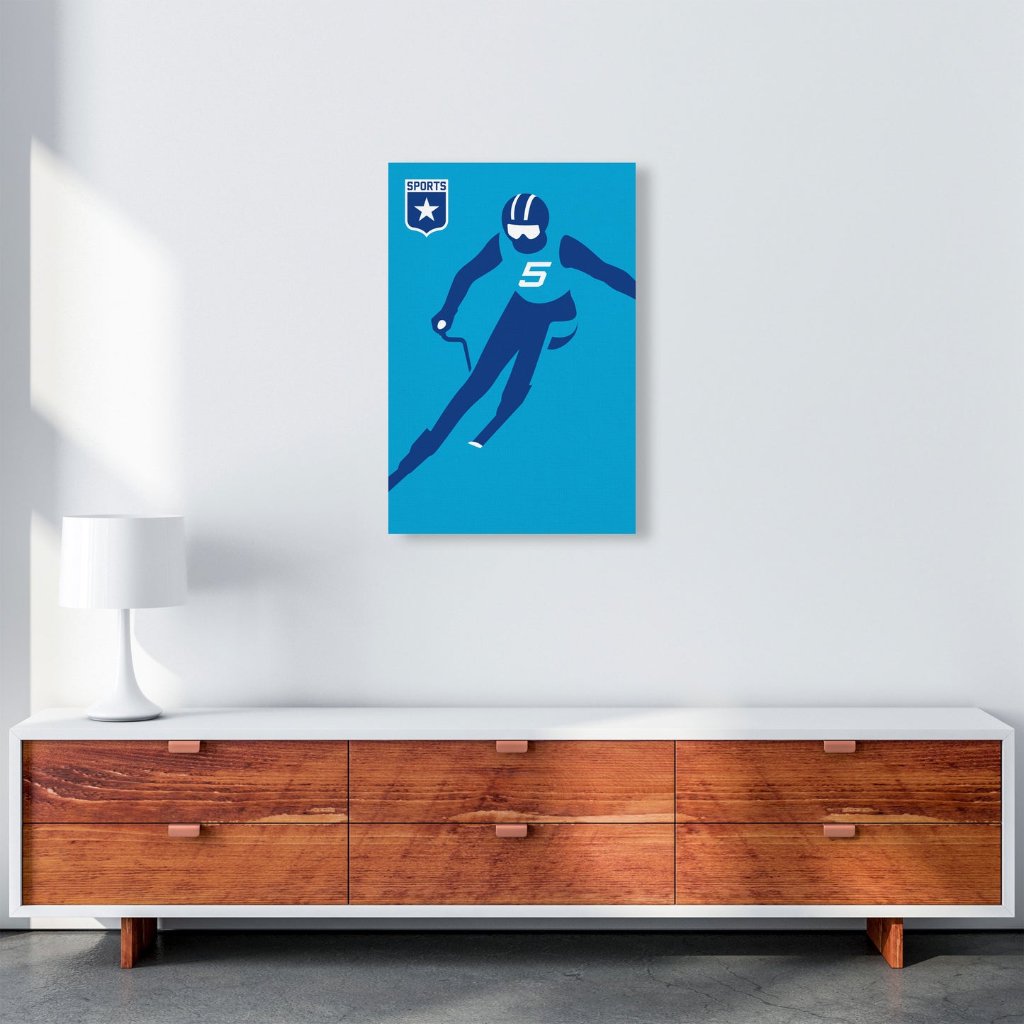 Slalom Art Print by Bo Lundberg A2 Canvas