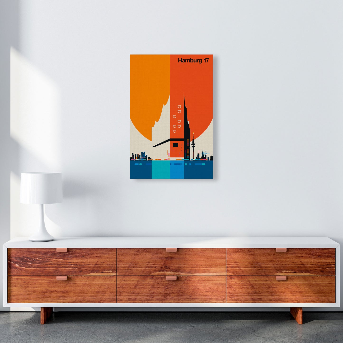 Hamburg 17 Art Print by Bo Lundberg A2 Canvas