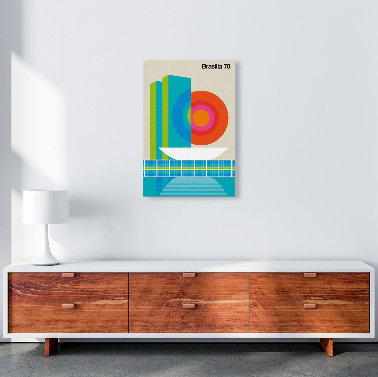 Brasilia 70 Art Print by Bo Lundberg A2 Canvas