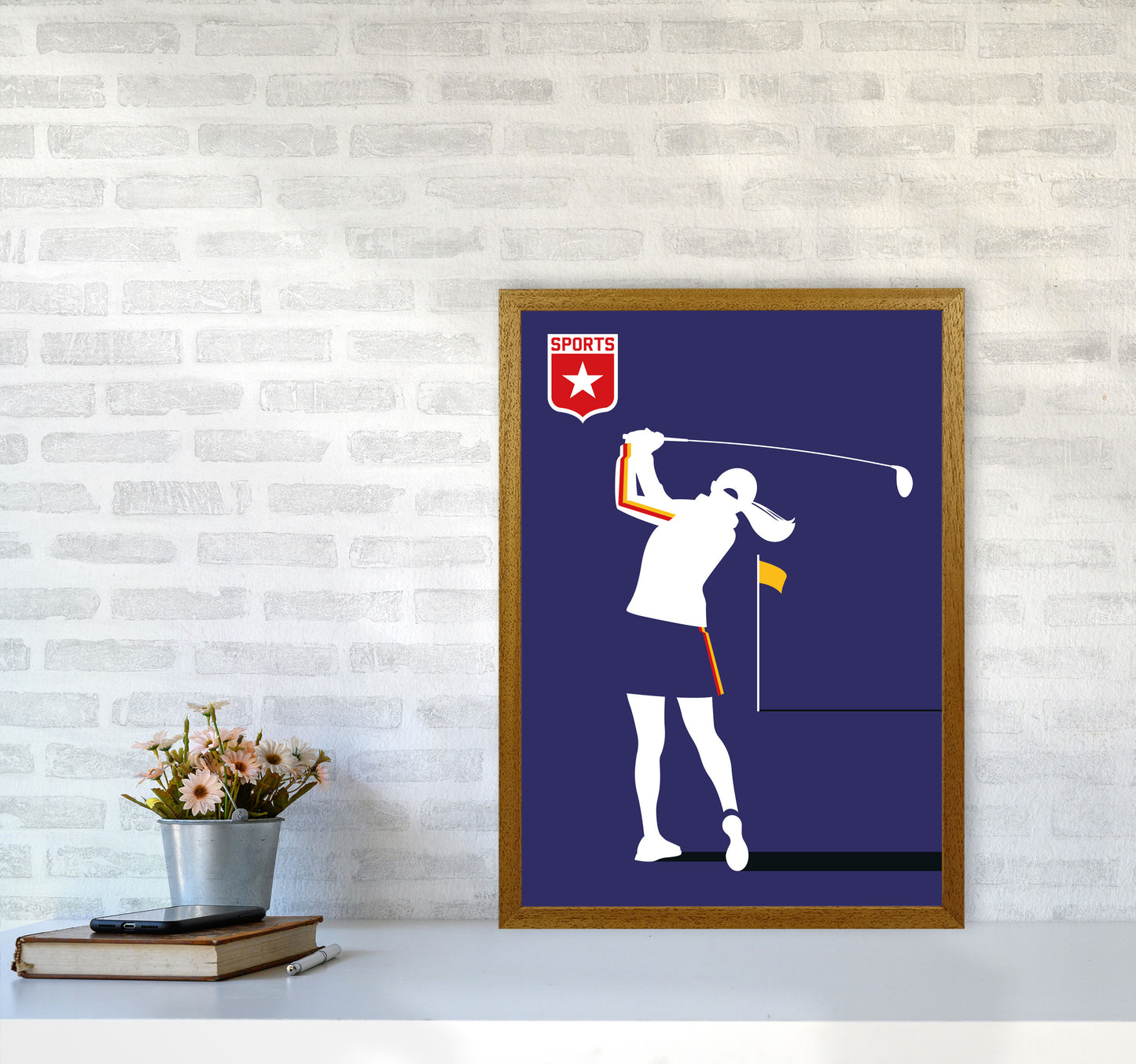 Golf Blue Art Print by Bo Lundberg A2 Print Only