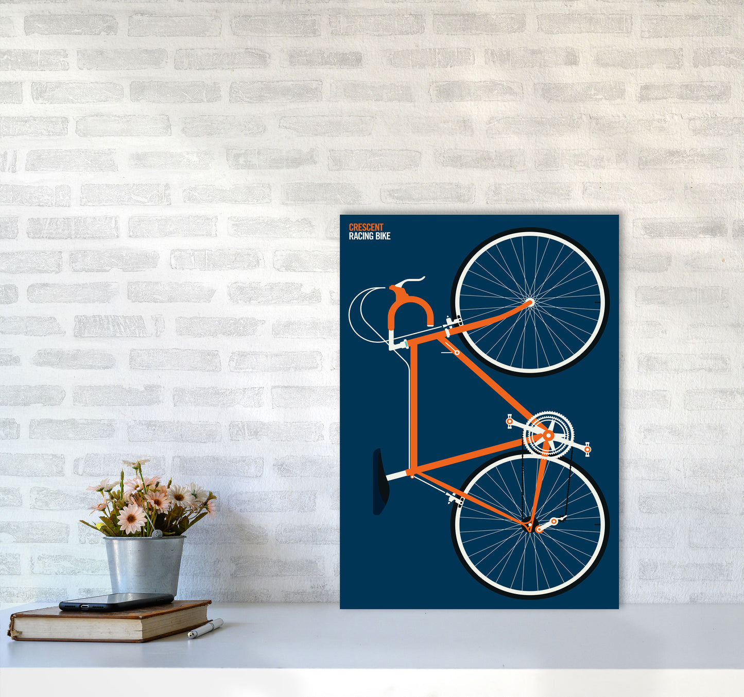 Icons Cresecent Full Art Print by Bo Lundberg A2 Black Frame