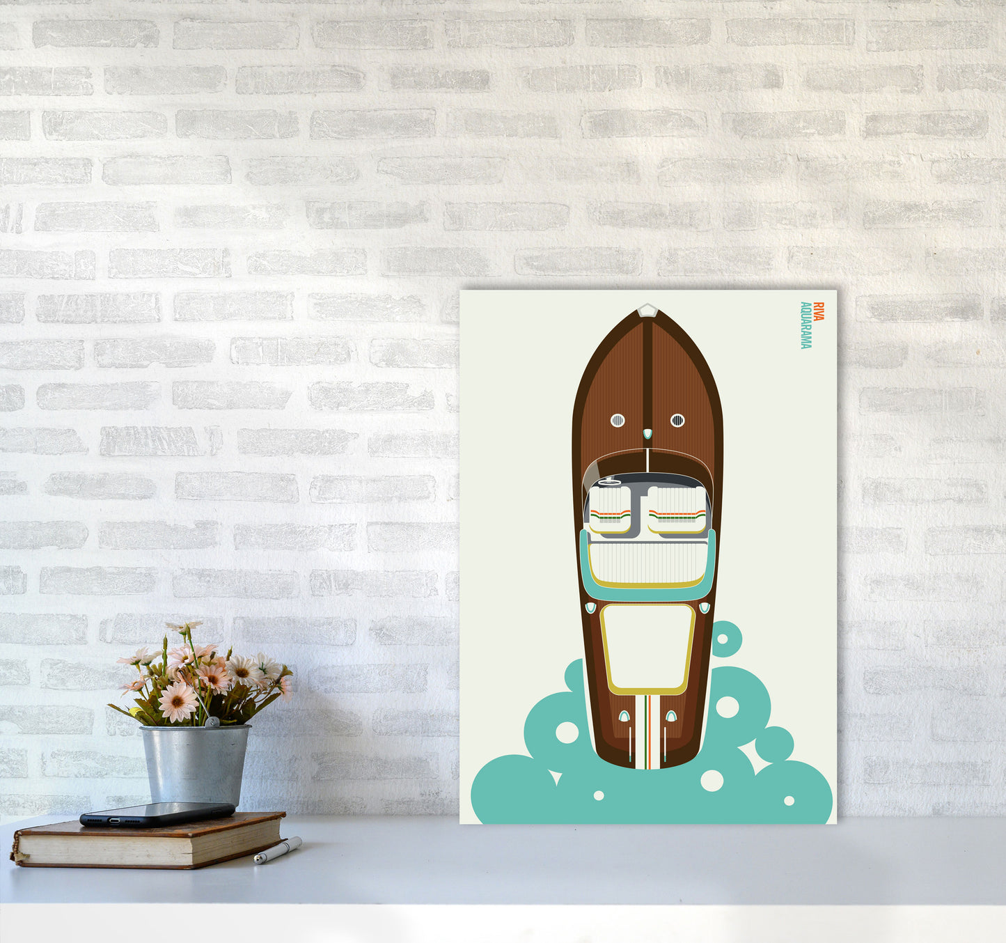 Icons Riva Art Print by Bo Lundberg A2 Black Frame