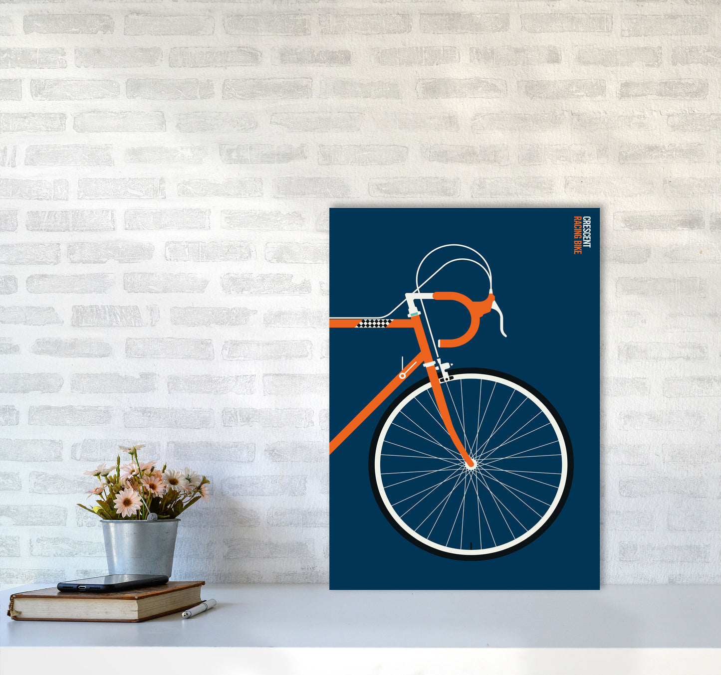 Icons Crescent Front Art Print by Bo Lundberg A2 Black Frame