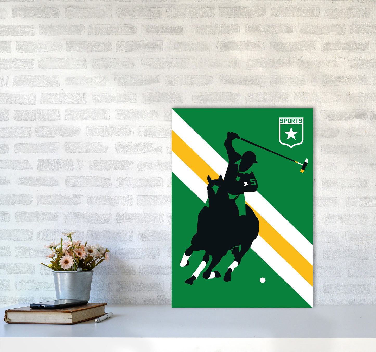 Polo Art Print by Bo Lundberg A2 Black Frame