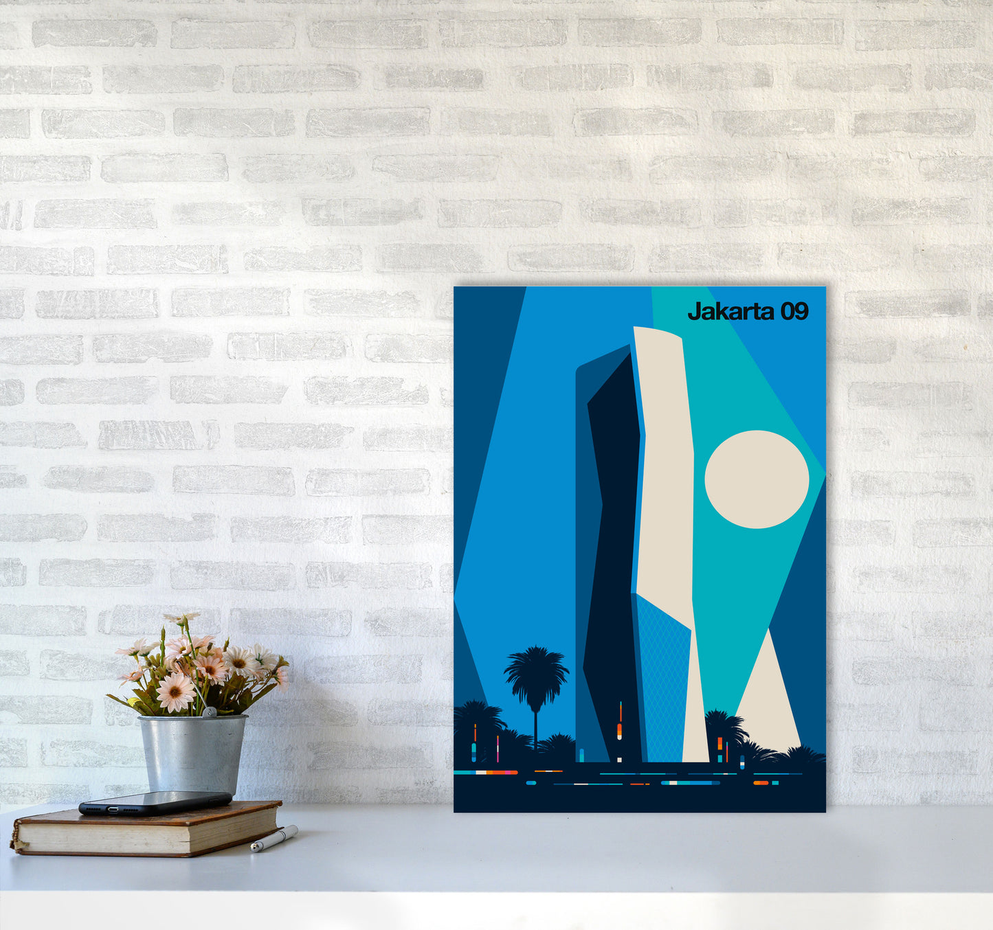 Jakarta 09 Art Print by Bo Lundberg A2 Black Frame