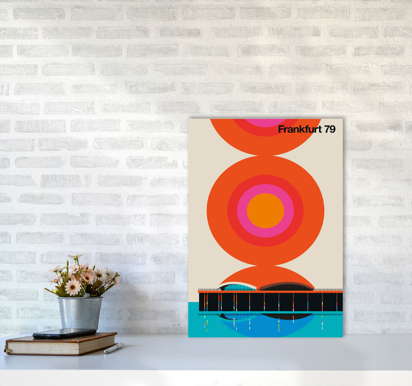 Frankfurt 79 Art Print by Bo Lundberg A2 Black Frame