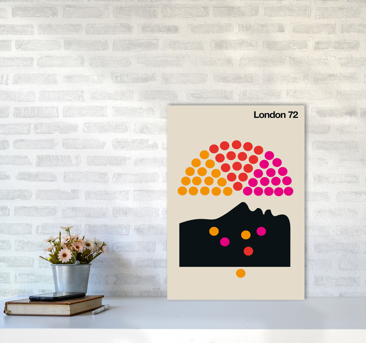 London 72 Art Print by Bo Lundberg A2 Black Frame