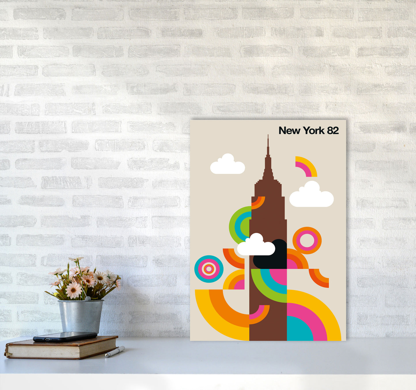 New York 82 Art Print by Bo Lundberg A2 Black Frame