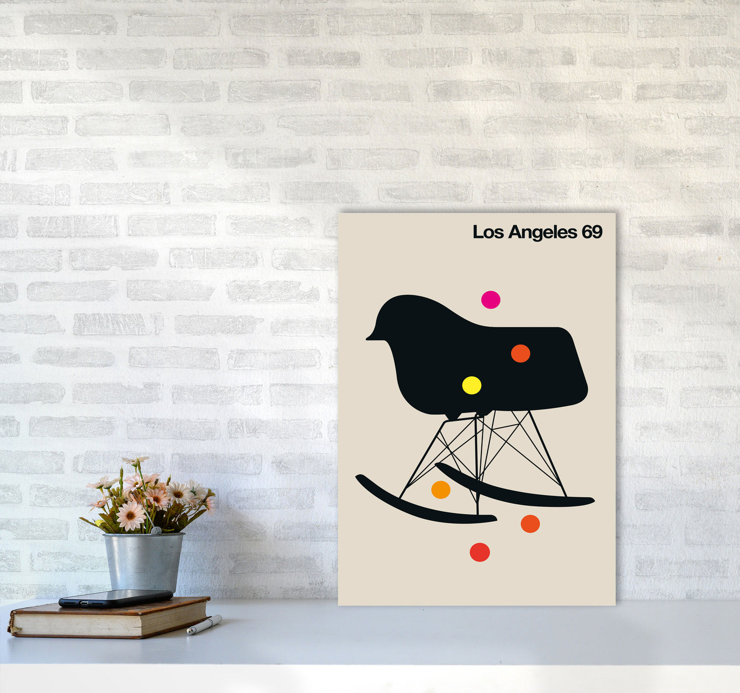 LA 69 Art Print by Bo Lundberg A2 Black Frame