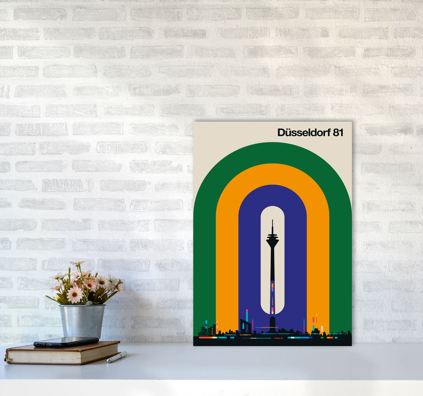 Düsseldorf 81 Art Print by Bo Lundberg A2 Black Frame