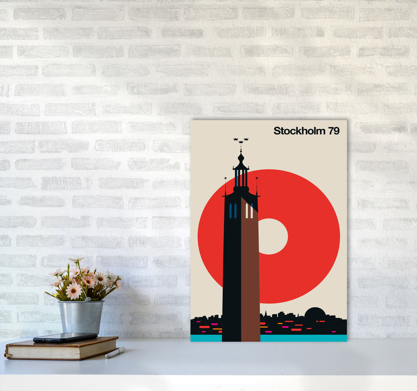 Stockholm 79 Art Print by Bo Lundberg A2 Black Frame