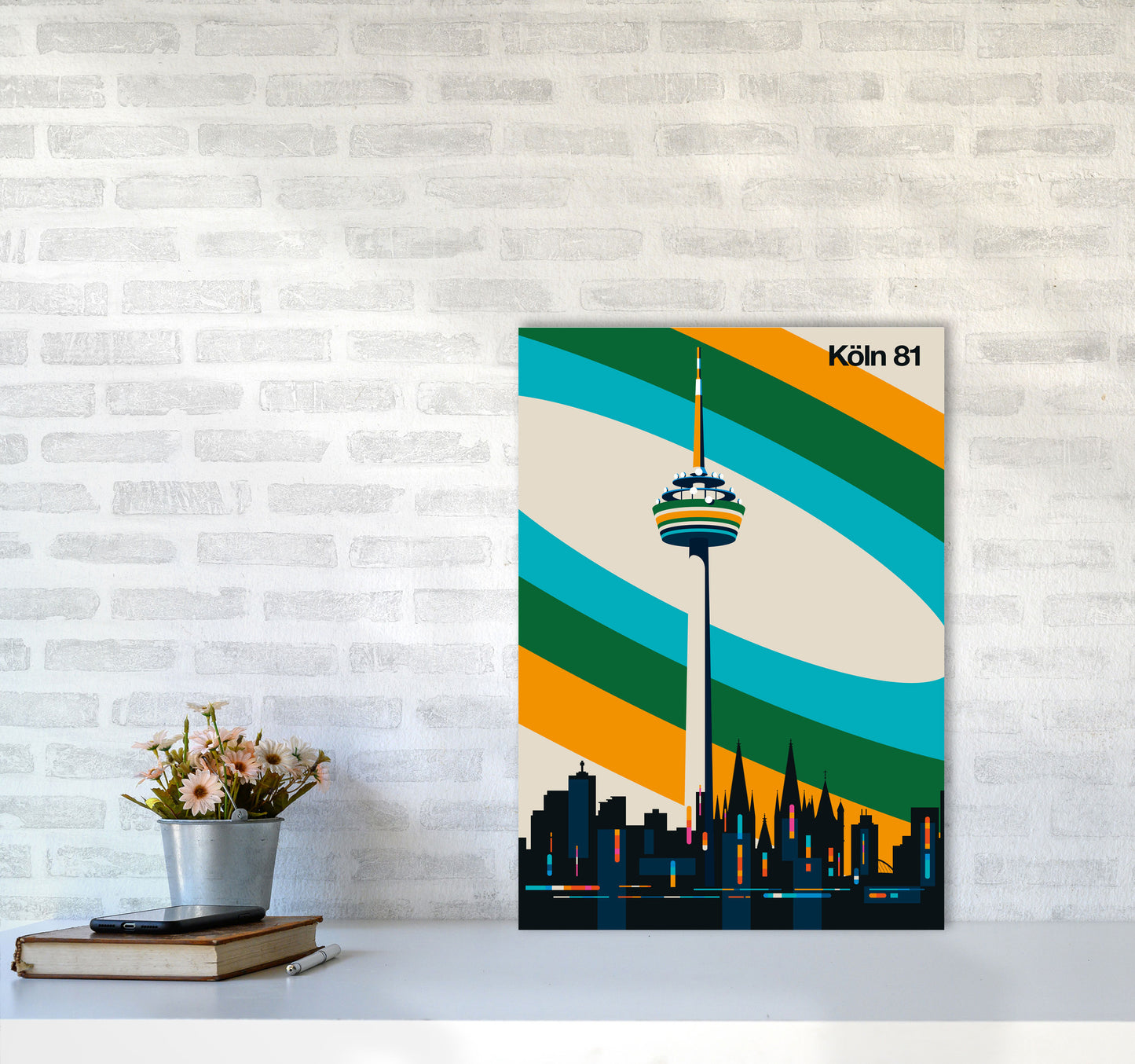 Köln 81 Art Print by Bo Lundberg A2 Black Frame
