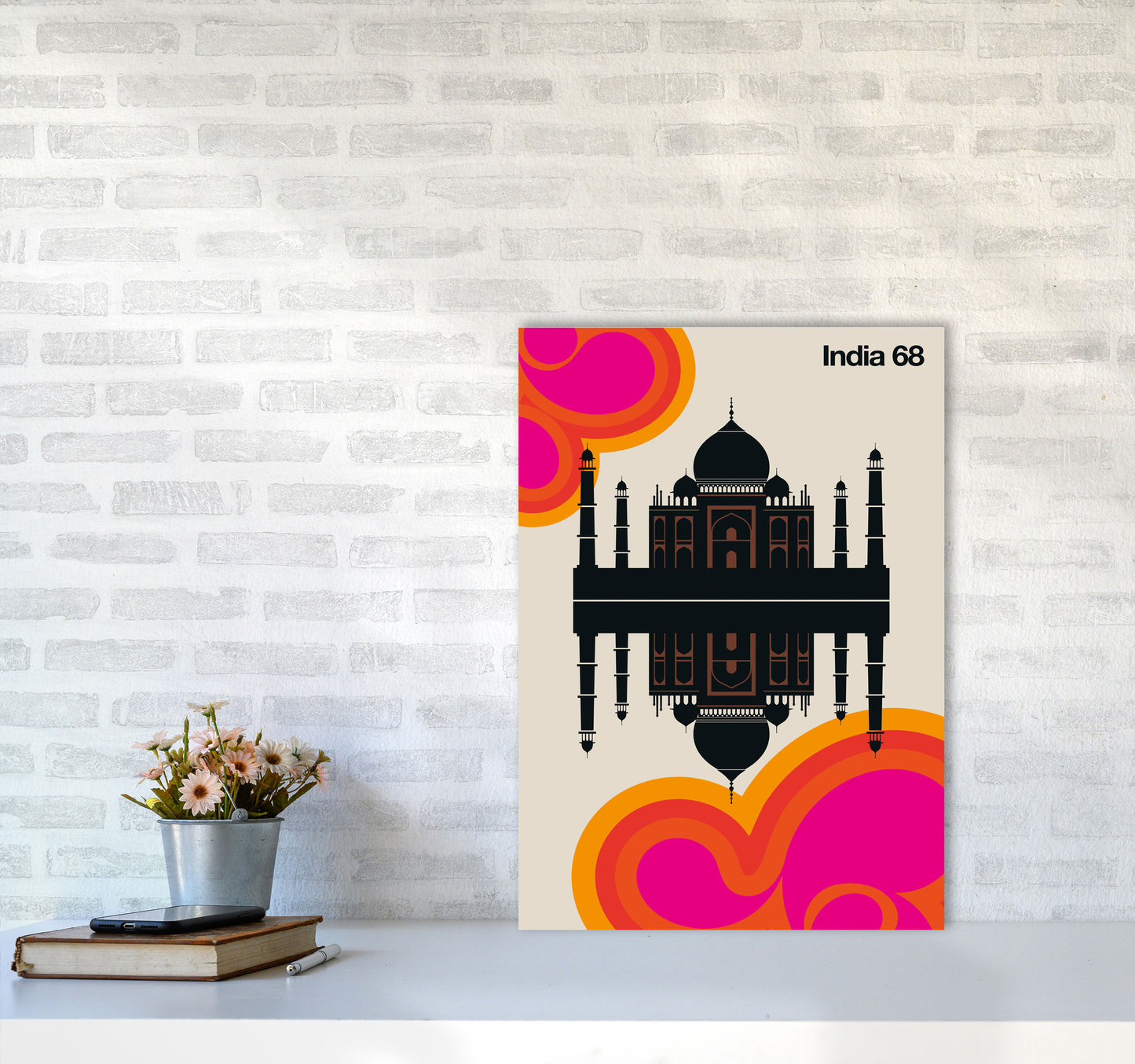 India 68 Art Print by Bo Lundberg A2 Black Frame