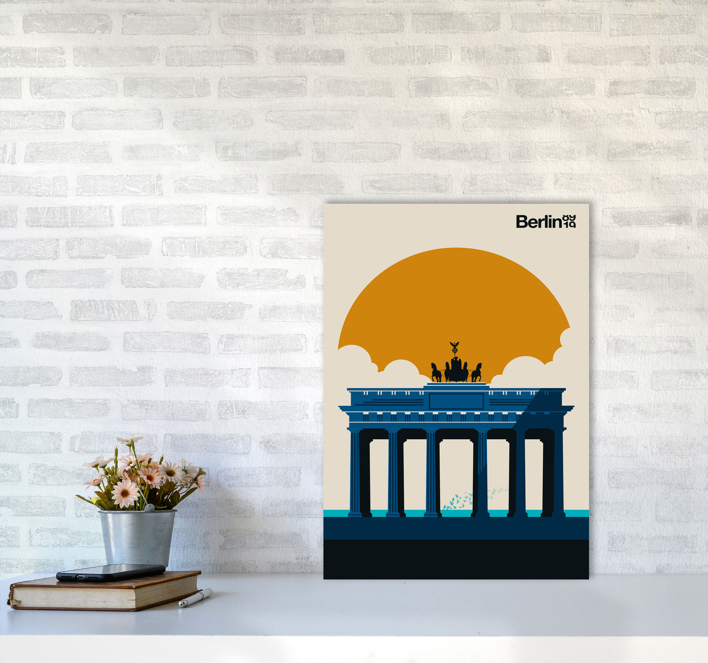 Berlin 89 19 Art Print by Bo Lundberg A2 Black Frame