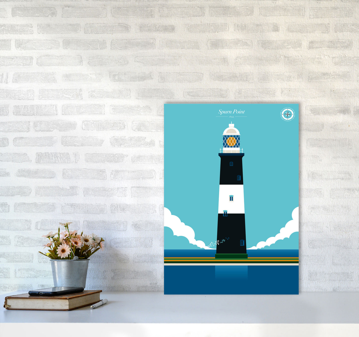 Spurn Point Art Print by Bo Lundberg A2 Black Frame