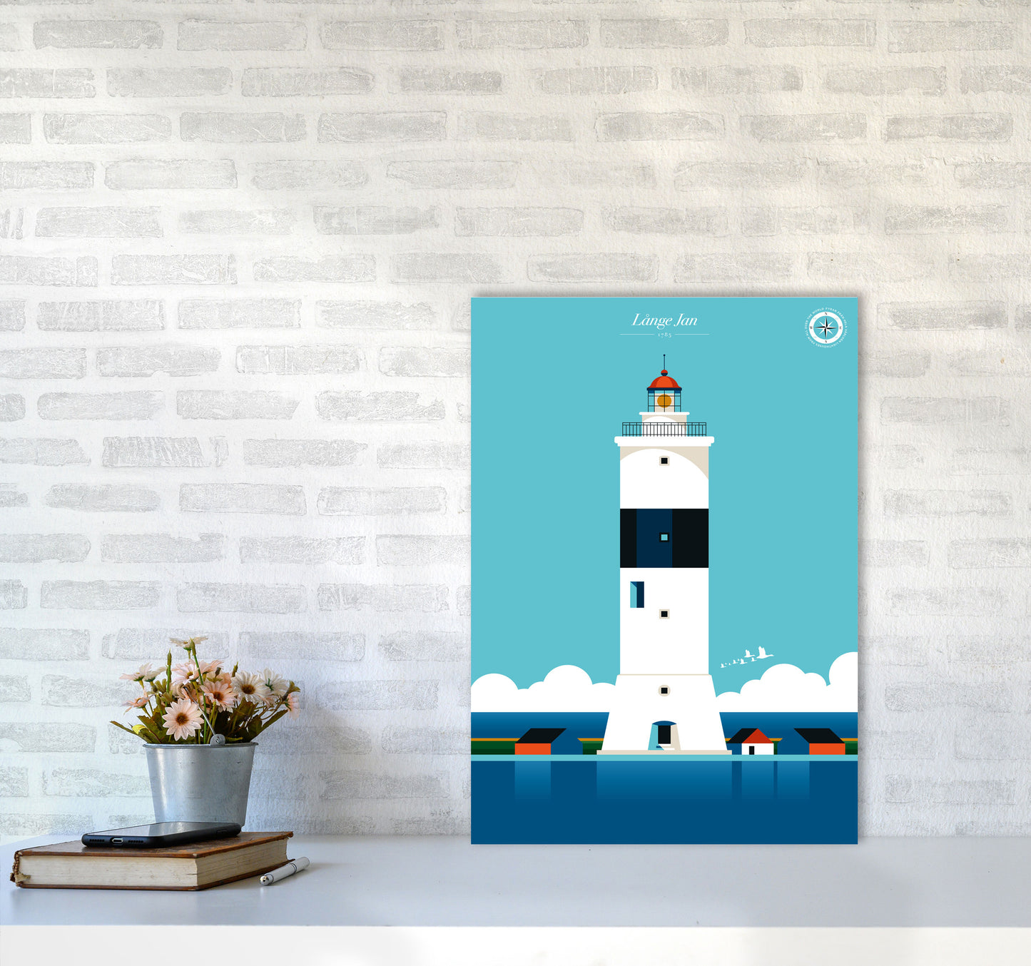Långe Jan Art Print by Bo Lundberg A2 Black Frame