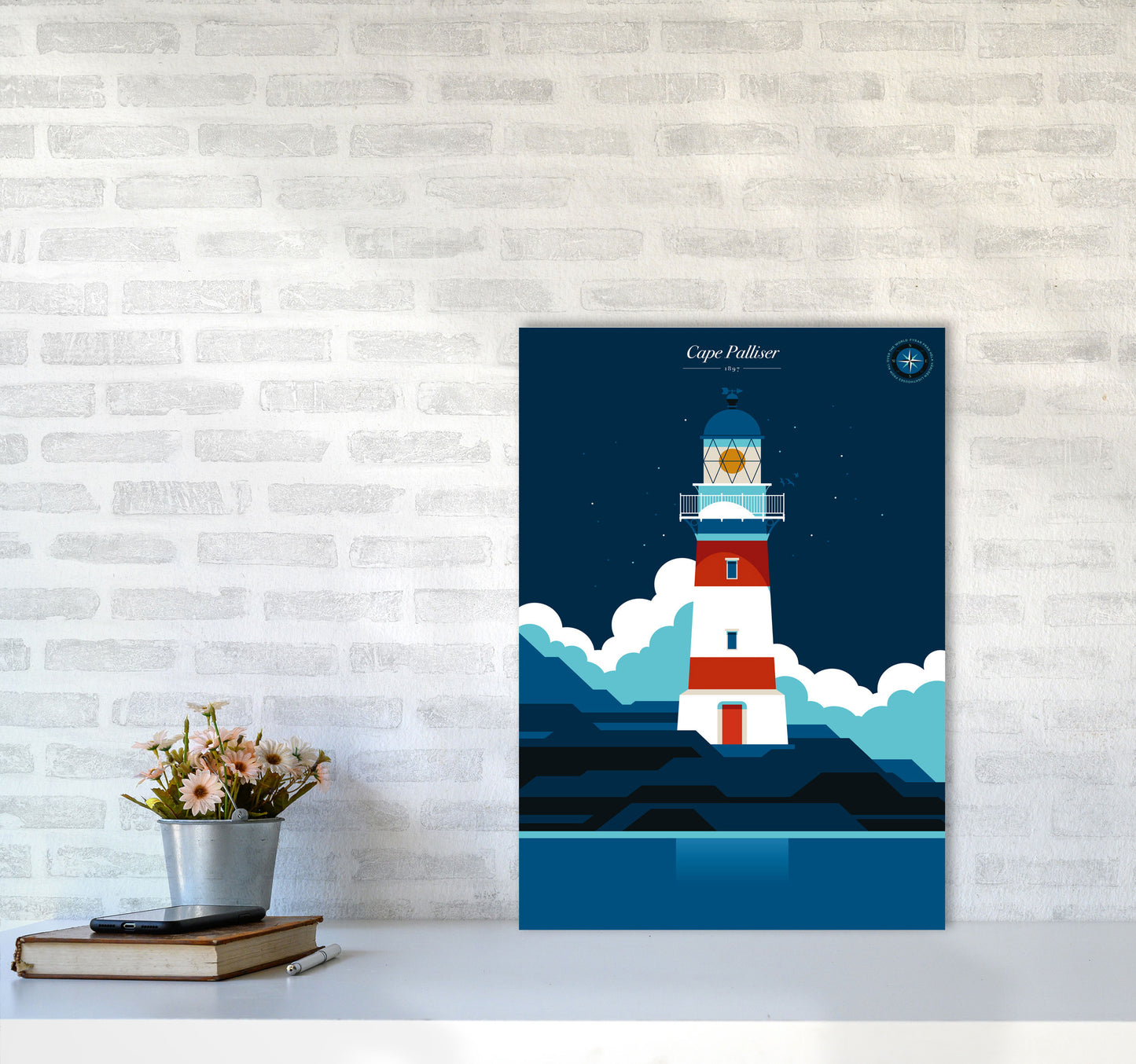 Cape Palliser Art Print by Bo Lundberg A2 Black Frame