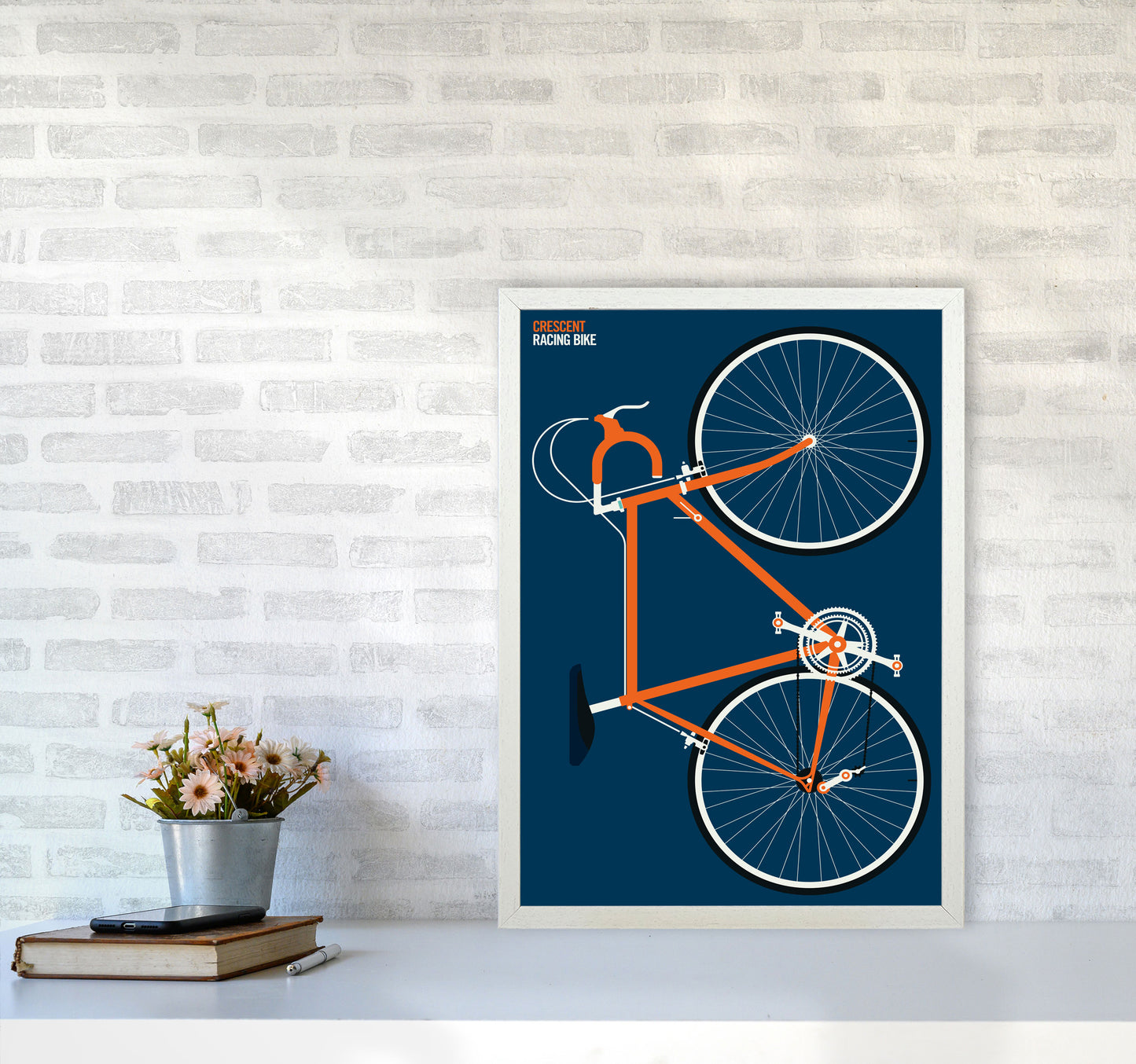 Icons Cresecent Full Art Print by Bo Lundberg A2 Oak Frame