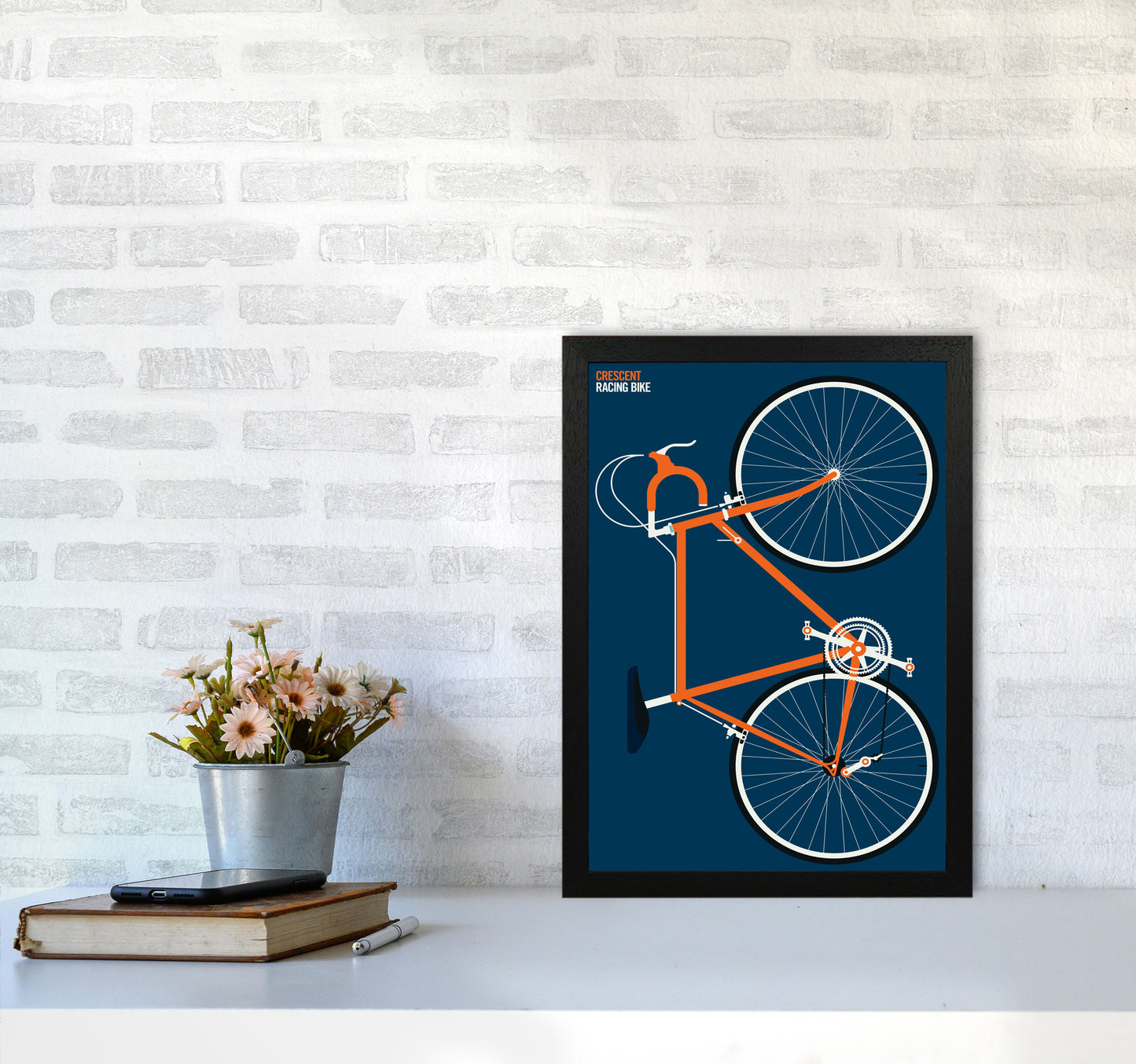 Icons Cresecent Full Art Print by Bo Lundberg A3 White Frame