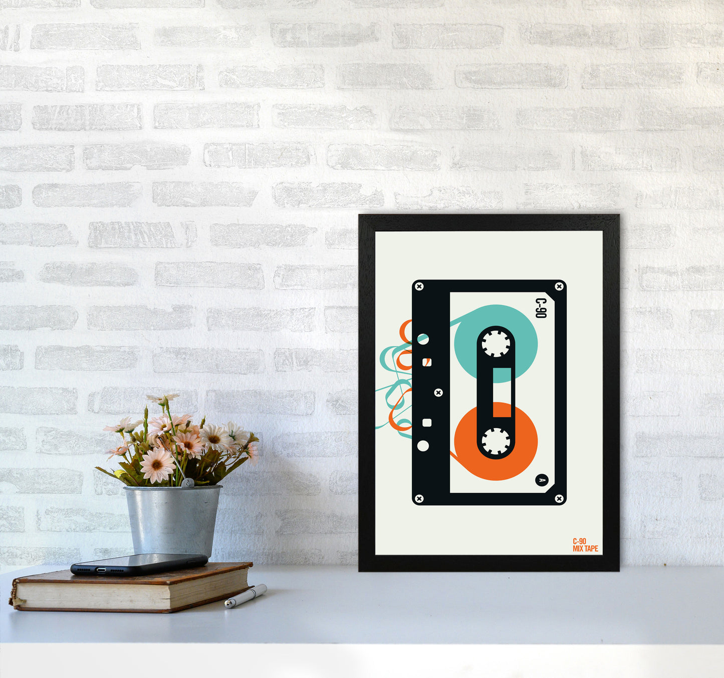 Icons Mixtape Art Print by Bo Lundberg A3 White Frame
