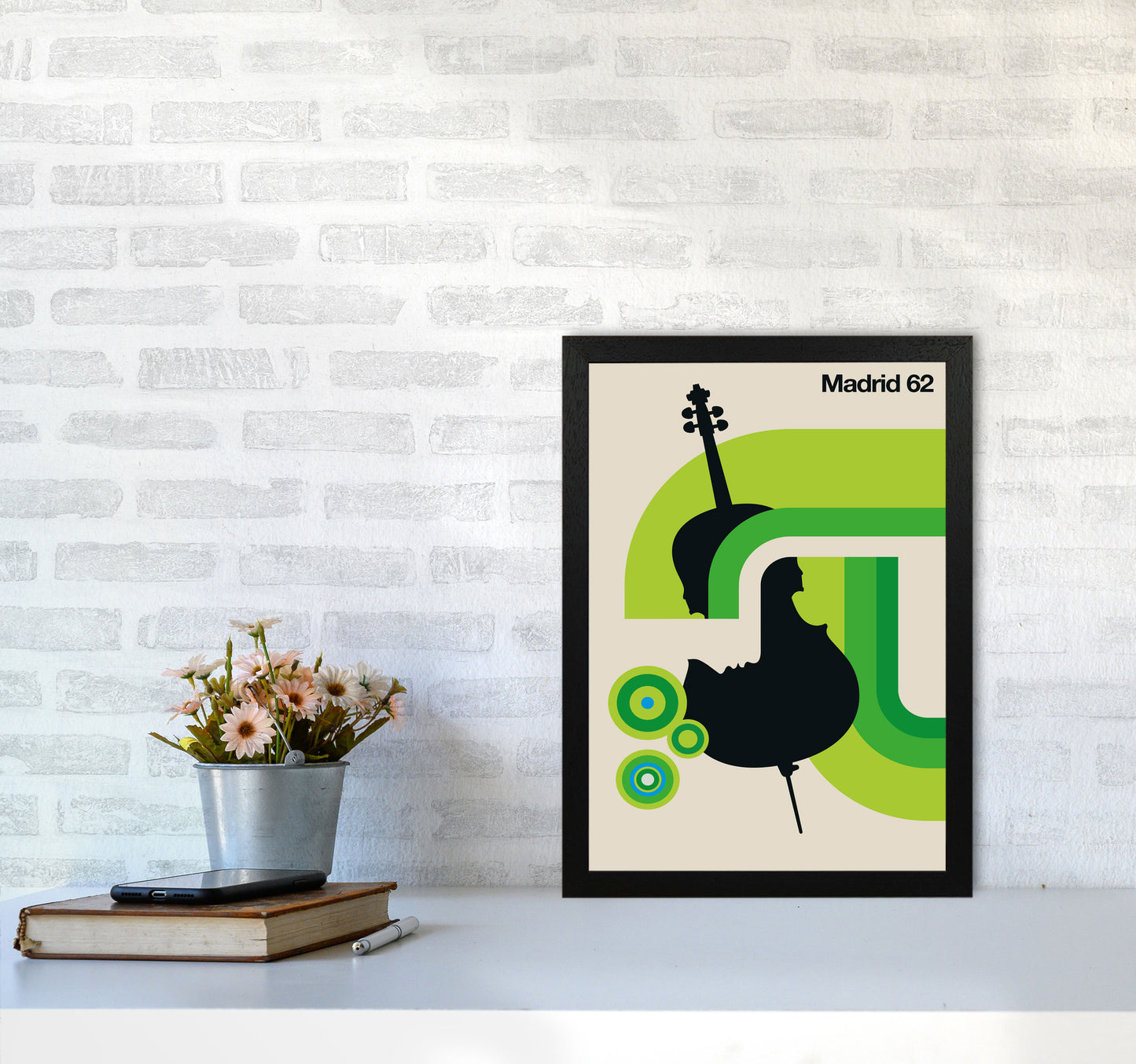 Madrid 62 Art Print by Bo Lundberg A3 White Frame